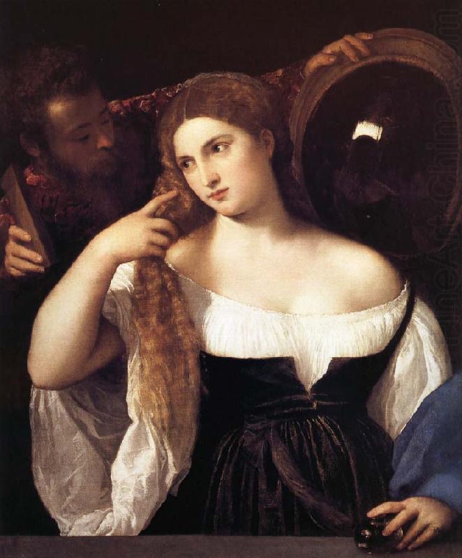 Portrait d'une femme a sa toilette, TIZIANO Vecellio